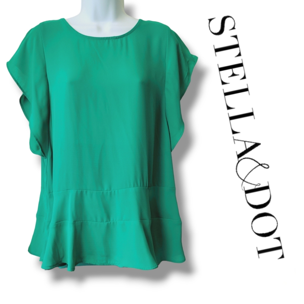 Stella & Dot Blouse Womens Size XL Womens Peplum Top Size XL